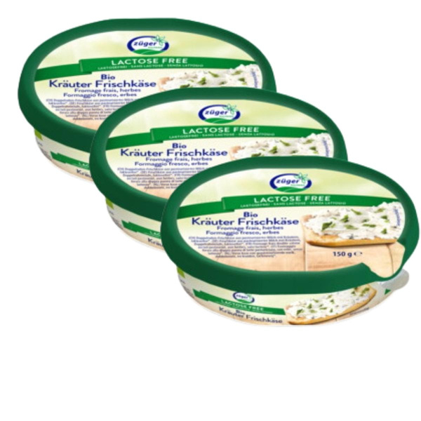 Produktfoto zu Frischkäse Kräuter 3er-Pack lakt.frei