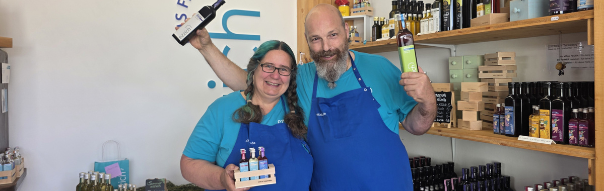 Daniela und Roberto in ihrem Laden