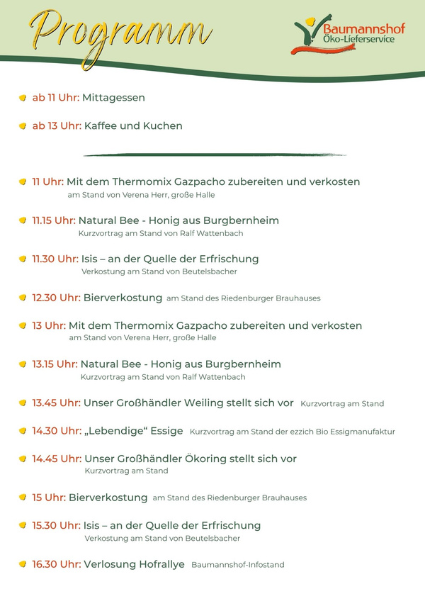 Hoffest Programm