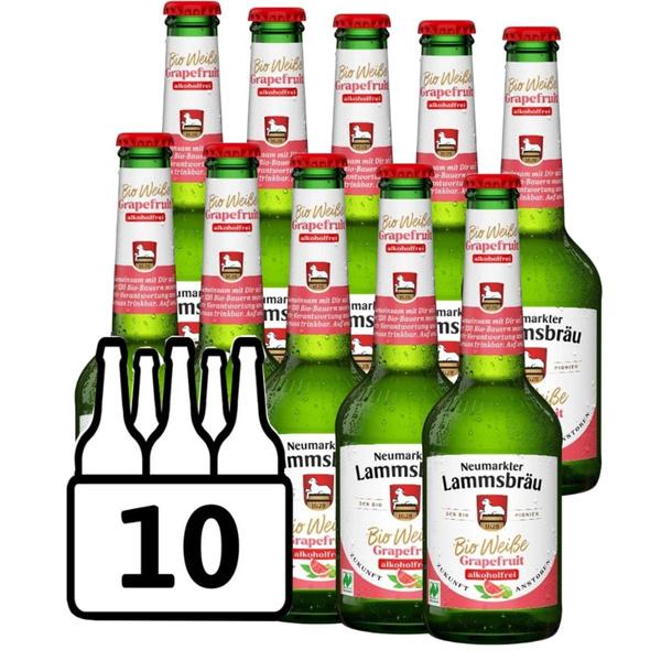 Produktfoto zu Bier Weiße Grapefruit alkoholfrei 10 x 0,33l
