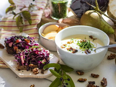 Sellerie-Birne, Apfel-Rotkohl