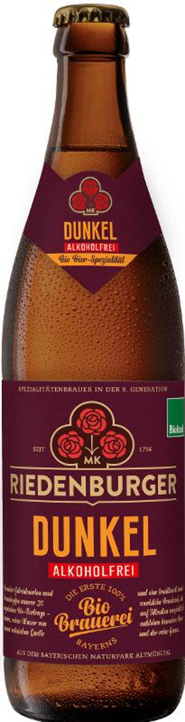 Produktfoto zu Riedenburger Dunkel alkoholfrei 10er Kiste