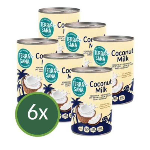 Produktfoto zu Kokosmilch Terrasana 6x400ml