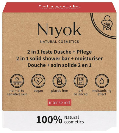 Produktfoto zu 2in1 Feste Dusche und Pflege, Intense red, 80g