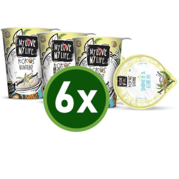Produktfoto zu Kokosjoghurt Vanille 6x180g