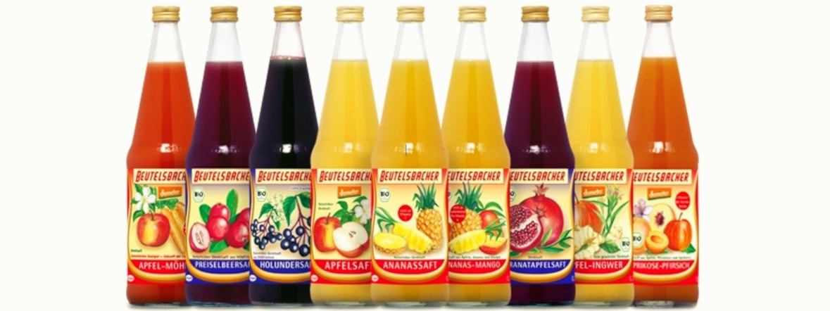 Saftflaschen von Beutelsbacher