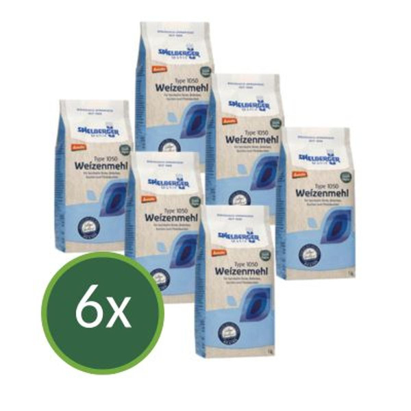 Produktfoto zu Weizenmehl 1050, 6x1kg