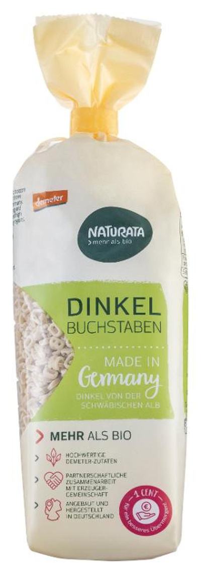 Produktfoto zu Buchstabennudeln Dinkel 250g