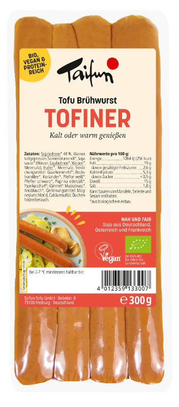 Produktfoto zu Tofiner - Tofu Wiener vegan