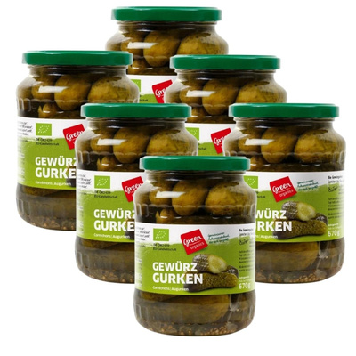 Produktfoto zu Gewürzgurken 6er Gebinde 6x670g Green organic