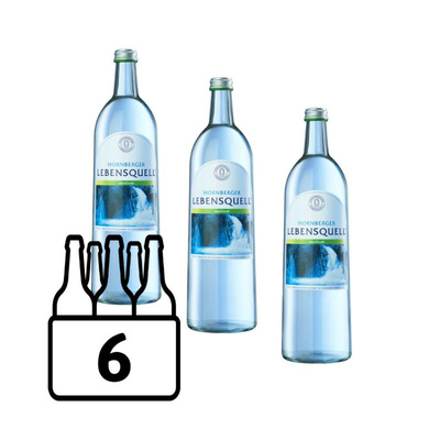 Produktfoto zu Wasser Hornberger Medium 6x1 Liter Kiste