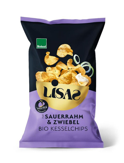 Produktfoto zu Sauerrahm Zwiebel Kesselchips 115g
