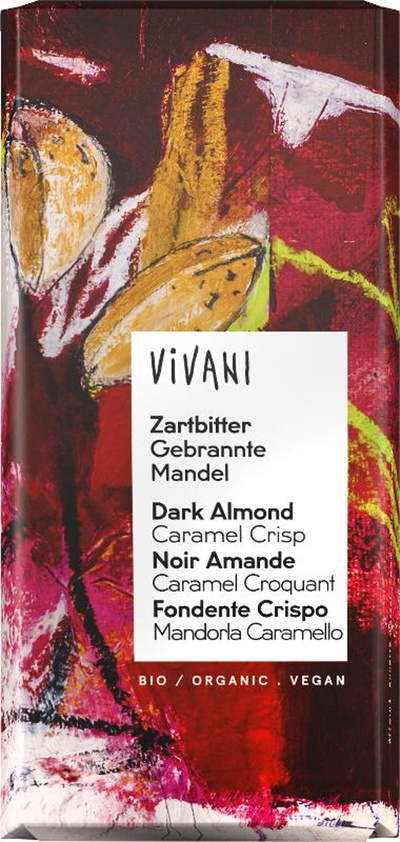 Produktfoto zu Schokolade Zartbitter Gebrannte Mandel  80g