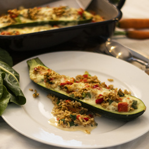 Hafer und Zucchini