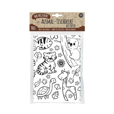 Produktfoto zu Ausmal-Tischdecke Tiere&Natur